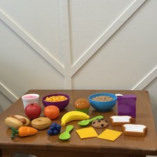 Learning Resources Realistic Play Food Set Carrot Apple Bread Cheese Mac N Chees
