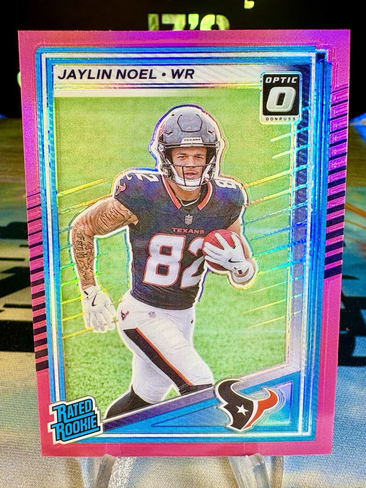 2025 Jaylin Noel Panini Donruss Optic Preview Pink Holo Prizm Rated Rookie #324