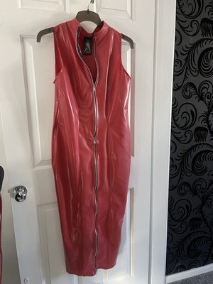 THE FEDERATION RUBBER HOBBLE DRESS TWO WAY ZIPPER