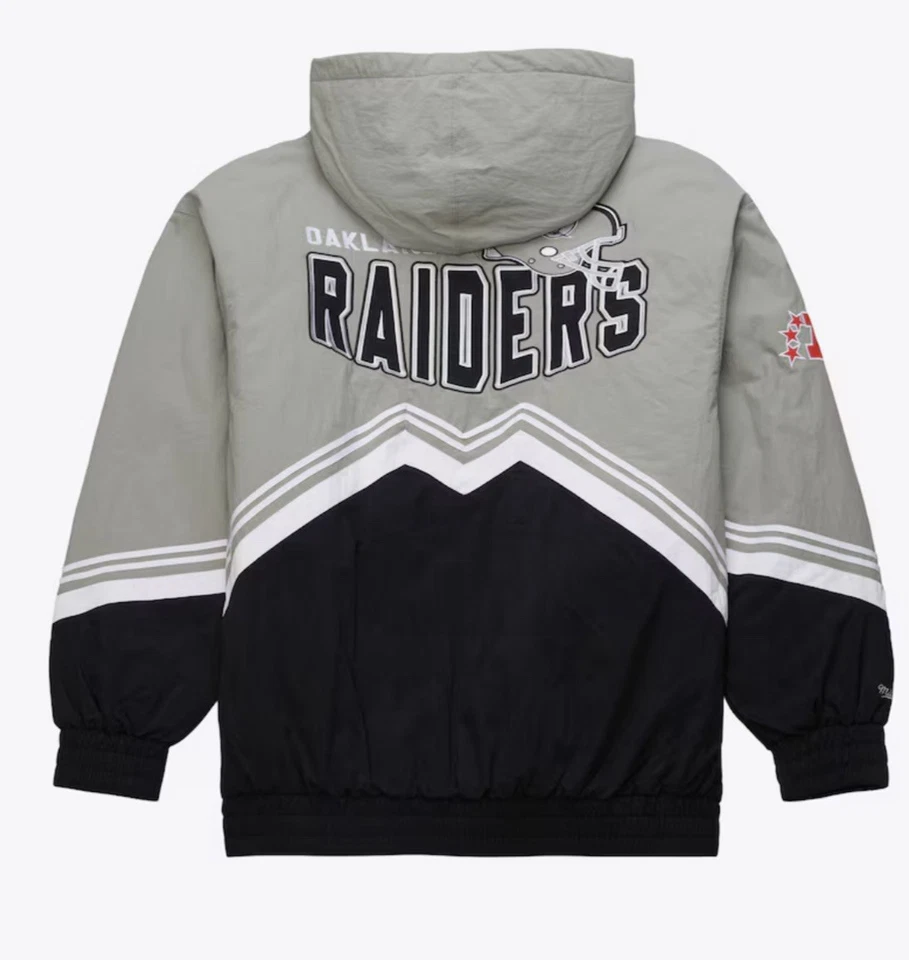 Mitchell & Ness OAKLAND Raiders Chaqueta retro para hombre 2XL NWT NFL Retro Foto 3 de 4