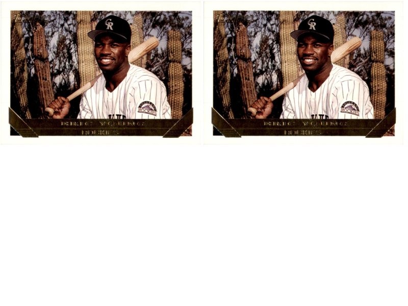 (2) 1993 Topps Gold #551 Eric Young Colorado Rockies Card Lot