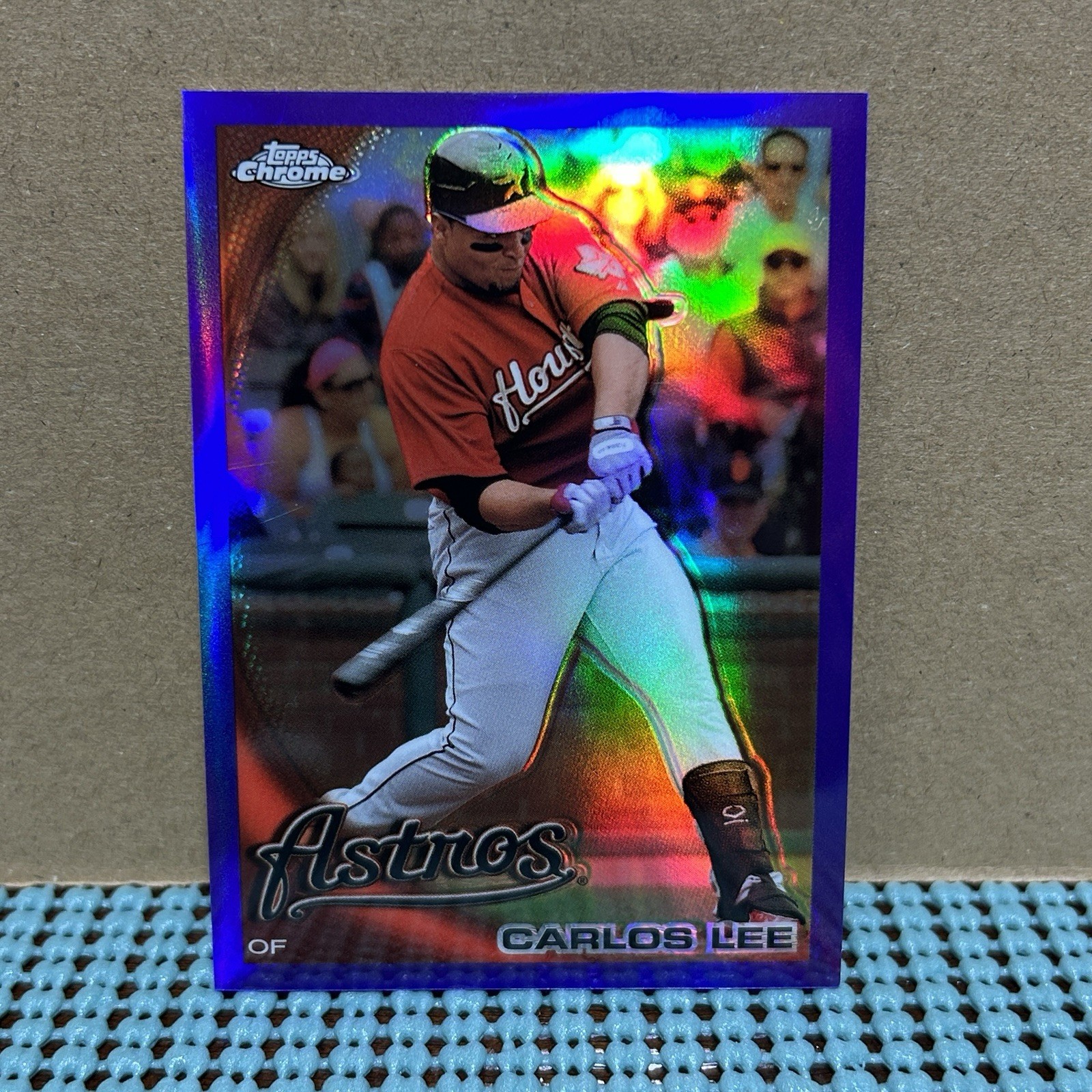 2010 Topps Chrome Carlos Lee #149 Purple Refractor /599 Houston Astros MLB