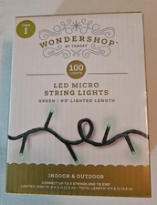 Wondershop LED Micro Holiday Lights green 8'3" String 100 lights