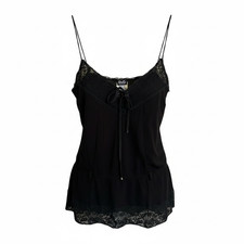 Dolce & Gabbana D&G Vintage Black Lace Cami T...