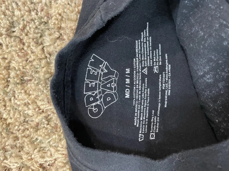 Camiseta Negra Gráfica Green Day Dookie Rock Band Punk Concierto Para Hombre Talla M Foto 2 de 4