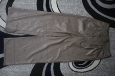 Fashion Nova Brown Faux Leather Pants Womens M Straight Leg Mid Rise 32in