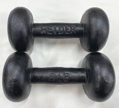 Weider 8 lb Bun Head Iron Dumbbell x 2 dumbbells = 16 lb total