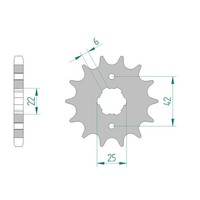 Afam Ritzel #530 16 ZäHne (FüR: Honda CB 350 F Four CB350F 72-74 )