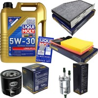 Inspektionspaket 5L Liqui Moly Longlife 5W-30 FüR VW Golf V 1.4 16V Seat Leon