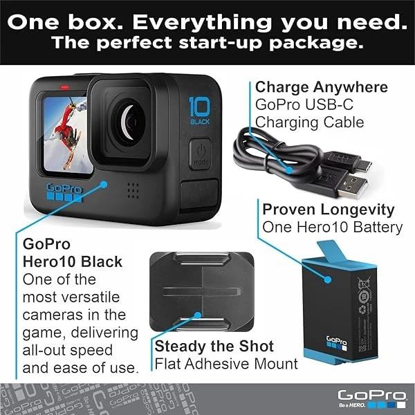 Gopro Hero10 Black- E-commerce Packaging - Waterproof Action Camera MISSING ACC - Image 2 of 4