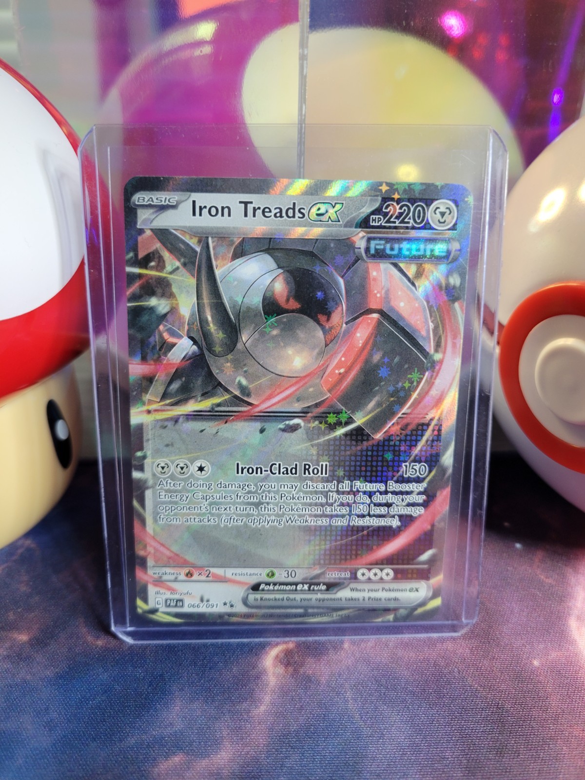Iron Treads Ex 66/91 Pokémon TCG S&V Paldean Fates Double Rare Holo NM