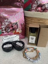 Lindt & Lush Gift set  with 1 bag of Chocolates, Cosmetics, and Bracelets