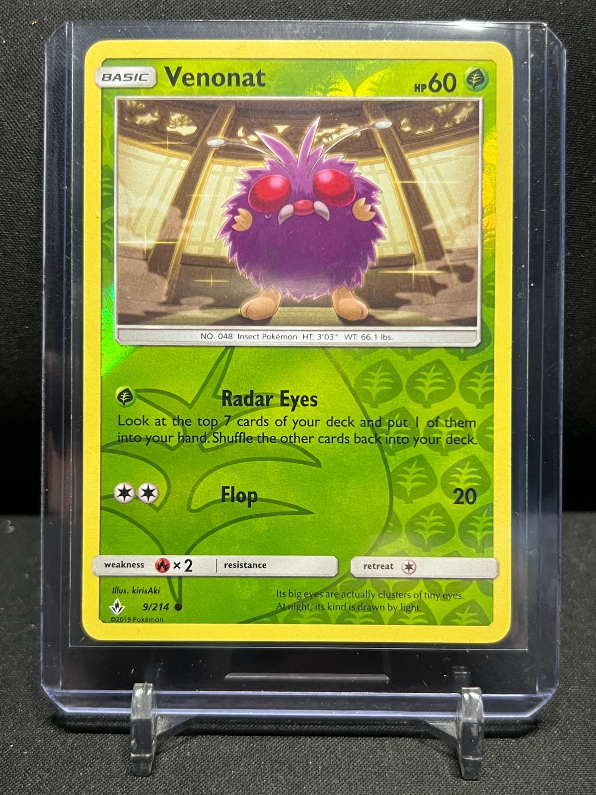 Venonat 9/214 Reverse Holo Pokémon 2019 SM Unbroken Bonds LP