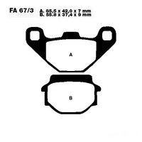 Bremsbelag BremsbeläGe EBC FA067 3 Hinten FüR Triton Reactor 450 R Bj. 2008-2016