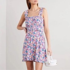 Revolve Faithfull the Brand Mid Summer Mini Dress Nefeli Floral Sz M