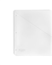 Organized up Poly Translucent Slash File Jacket, Office Supplies, Three Hole Pun