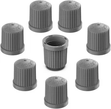 TPMS Tire Valve Caps (8-Pack) Alligator EHA Secure Air Pressure Gray Valve Stem 