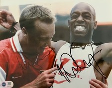 Ian Wright & Lee Dixon double signed Arsenal 10x8 photo RACC Seller ACGCert