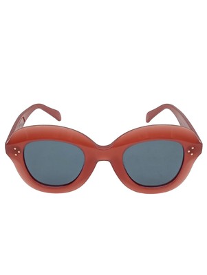 CELINE Retro Brille Damen rot Casual-Look