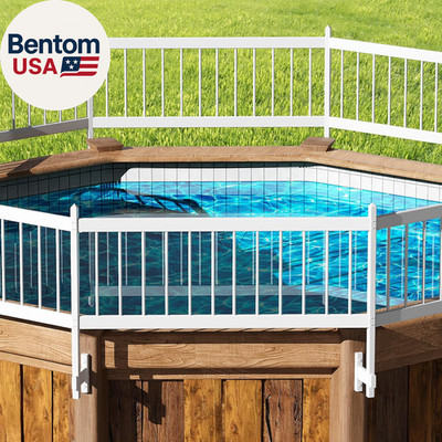 above Ground Pool Safety Fence,Swimming Pool Fences, Pool Fencing,White (Kit B-3
