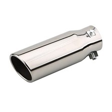 Car Exhaust Tip 2.5 inch Inlet, Universal Car Exhaust Pipe Modification Silver