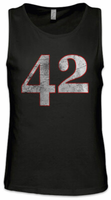 42 Herren Tank Top Nummer Number Zahl The durch die Guide to the Fun The Answer