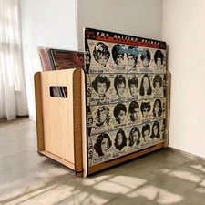 LP Storage/Display Crate + Rolling Stones 1978 Some Girls Album - Original Cover