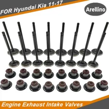Engine Exhaust Intake Valves W/ SEAL FOR Hyundai Kia 1.8L 2.0L L4 DOHC 16V 11-17