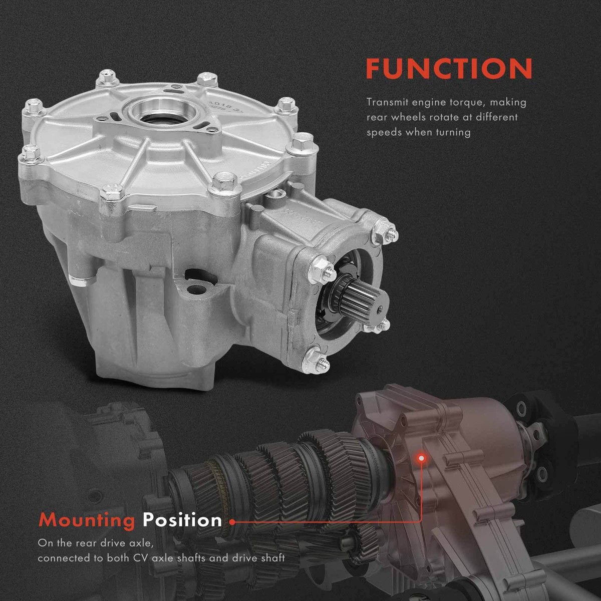 Front Differential Final Gear for Kawasaki Mule 2510 3010 4010