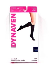 Sigvaris Dynaven Women Medical Compression Black Socks Knee High 15-20 mmHg