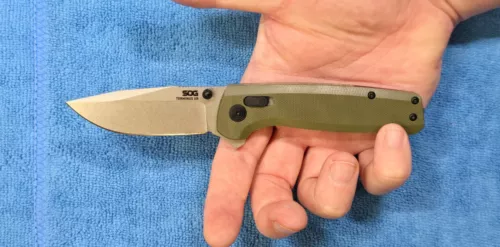 SOG Terminus XR Lock G10 ODG EDC Folding Clip Point TM1022-CP