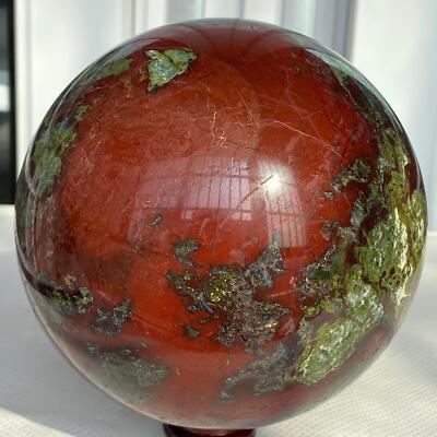 Natural dragon blood stone quartz sphere crystal ball reiki healing 3700G