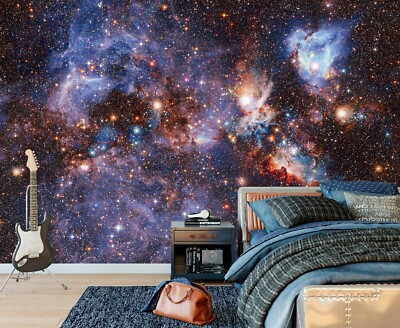 3D Space Starry Sky K1990 Wallpaper Mural Self-adhesive Removable Sticker Panda