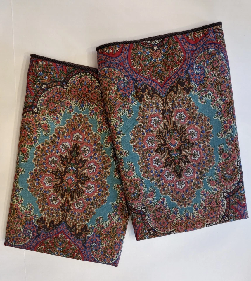 Ralph Lauren "Emerson Paisley" Marrón Cordón Euro Continental - 2 Fundas Foto 2 de 4