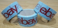 3X Strong Parcel Packing Tape eBay Branded Packaging 66m Long 48mm Wide Blue Red