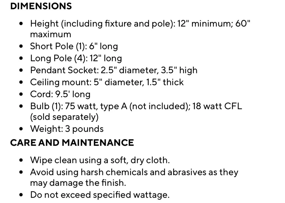 Pottery Barn 经典杆吊坠套装 (镍) — 第 2/3 张图片