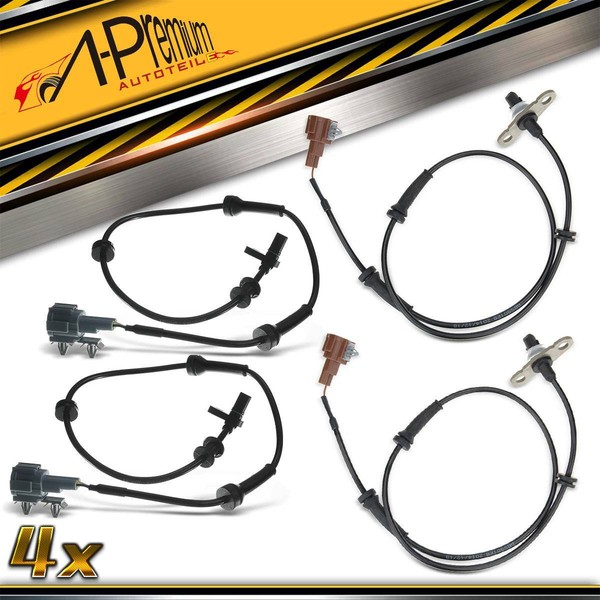 4X ABS Sensor Vorne Hinten Links Rechts FüR Nissan Navara D40 Pathfinder R51-image