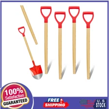 Gisafai 4 Pcs Wooden Shovel Handle Replacement Long D Shovel Handles 28.7 Inch