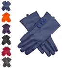 Women Lady Luxury Soft PU Leather Wrist Gloves Driving Winter Warm Fur Lined UK
