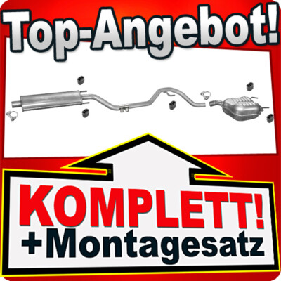 Auspuff für OPEL VECTRA C 1.9 CDTI für ohne DPF Auspuffanlage