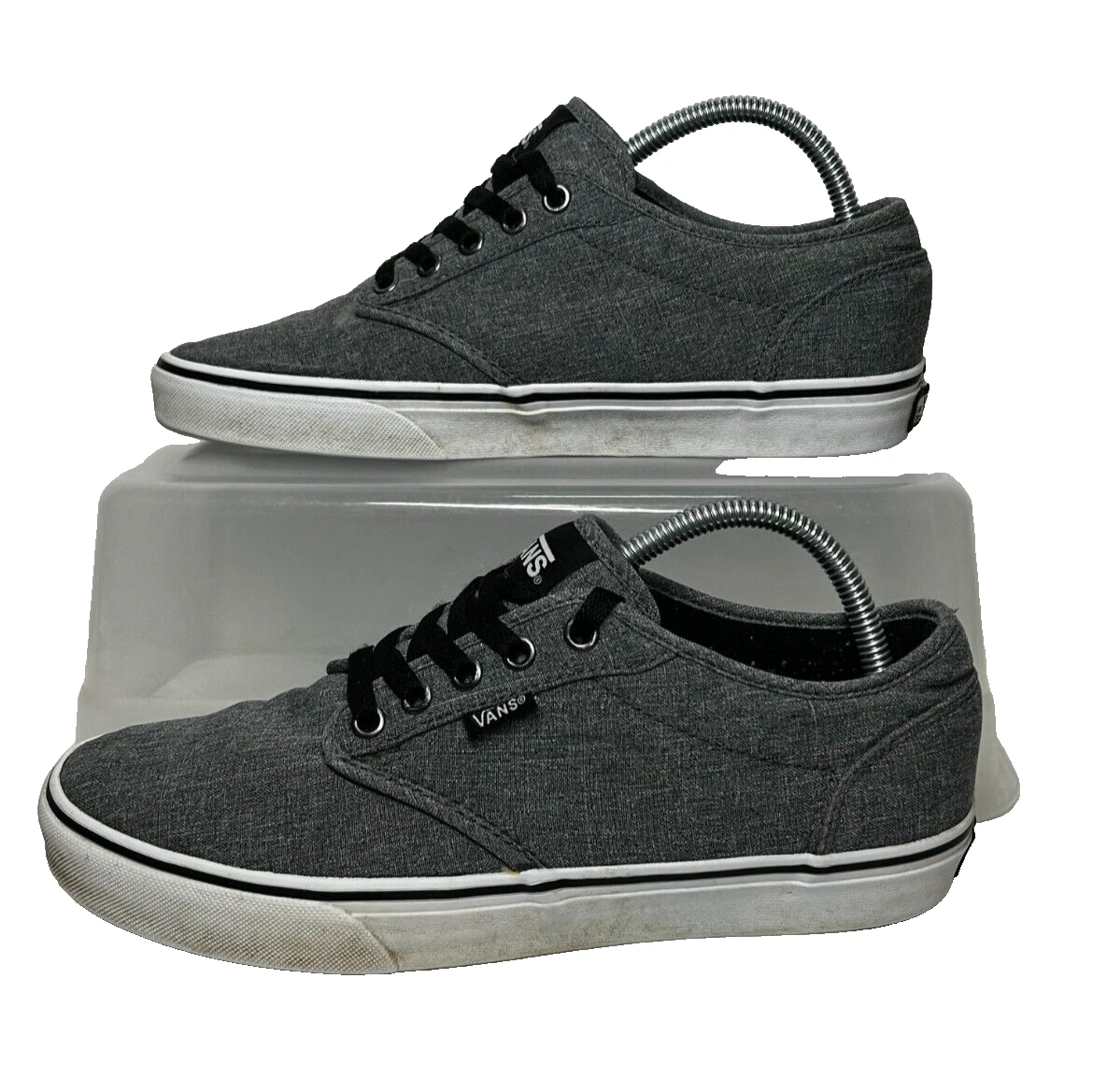 Scarpe da ginnastica Vans uomo taglia 8 Atwood grigie casual piatte stringate TC9R