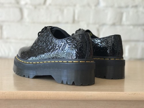 Scarpe Dr Martens 1461 donna taglia 8 leopardate goffrate pelle verniciata plateau nuove - Foto 8 di 10