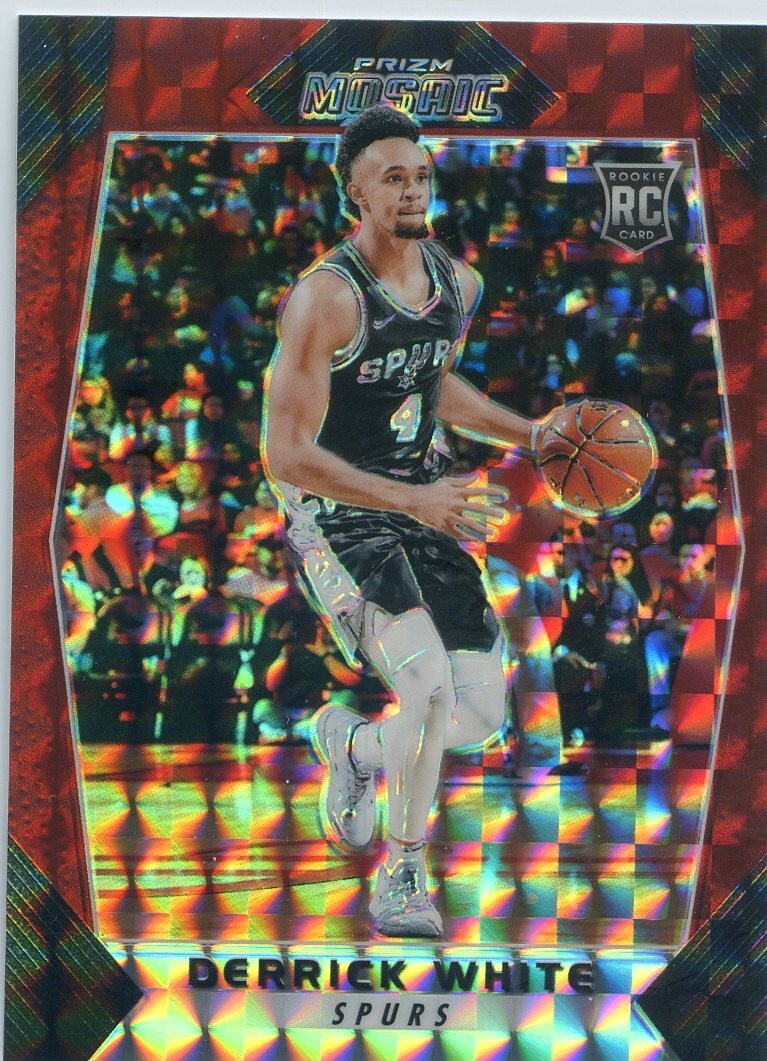 2017-18 Panini Mosaic DERRICK WHITE RC ROOKIE #55 RED Prizm SPURS CELTICS