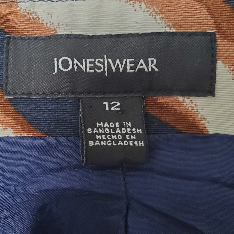 Jones Wear Zebra Print Cotton Snap Button Jacket Size 12 Short Sleeve Cropped - Image 3 of 4