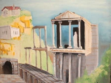 IMPRESSIONIST OIL PAINTING CITYSCAPE SIGNED