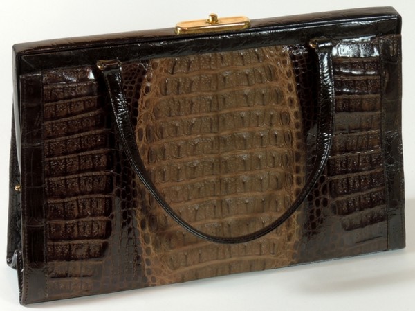 Bolso doble asa en cocodrilo / Crocodile double handle bag. VINTAGE ANCIENT