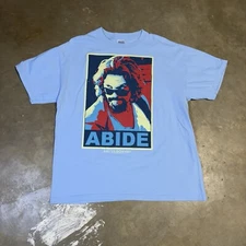 The Big Lebowski Universal Studios 'Abide' the Dude Graphic T Shirt Men's L