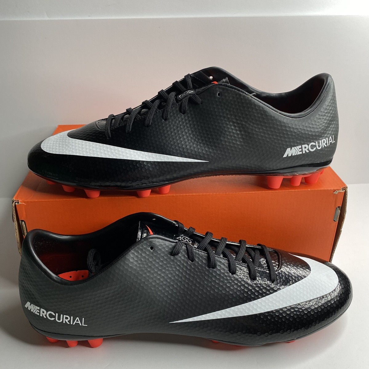 Mens Size 13 Mercurial Vapor IX AG Black Red Soccer Cleats MADE IN