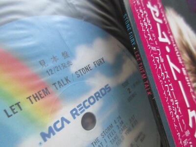 Stone Fury Let Them Talk Japan Promo Vinyl LP with OBI P-13416