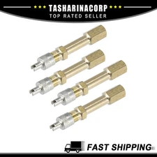 4pcs 50mm/1.97" Wheel Tire Valve Extender Stem Extension Inflation Stright Pole